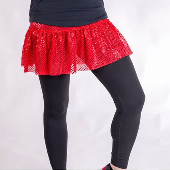 NWT Sparkle Athletic Red Sequin Skirt-Large - Picture 4 of 6